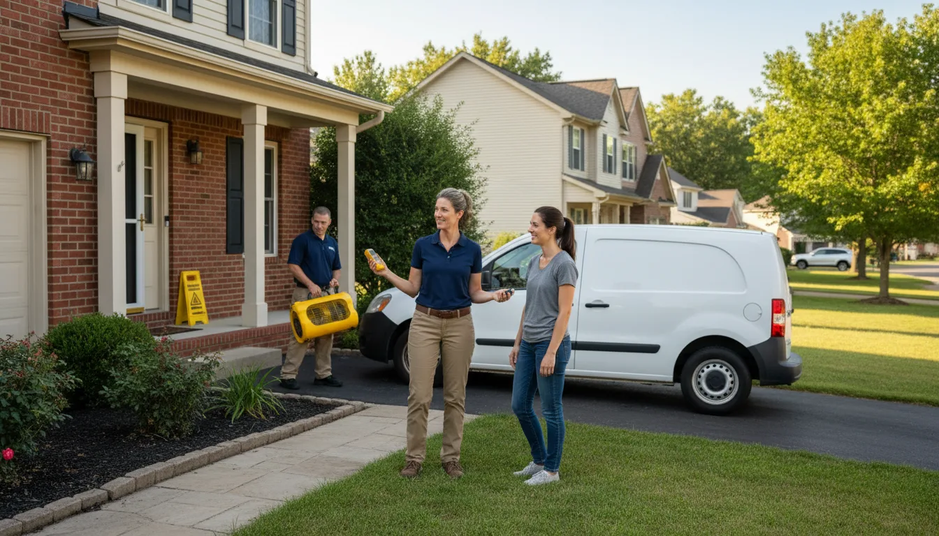 Residential water damage restoration in Allendale, IL